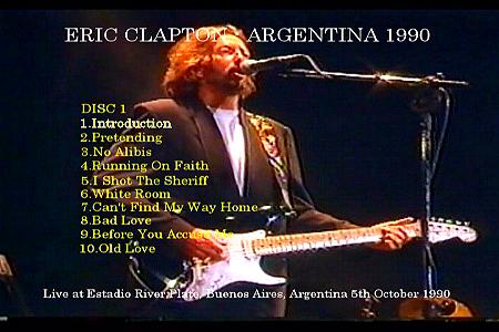 ERIC CLAPTON Live At The River Plate Stadium, Buenos Aires Argentina 1990  DVD