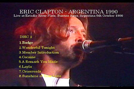 ERIC CLAPTON Live At The River Plate Stadium, Buenos Aires Argentina 1990  DVD